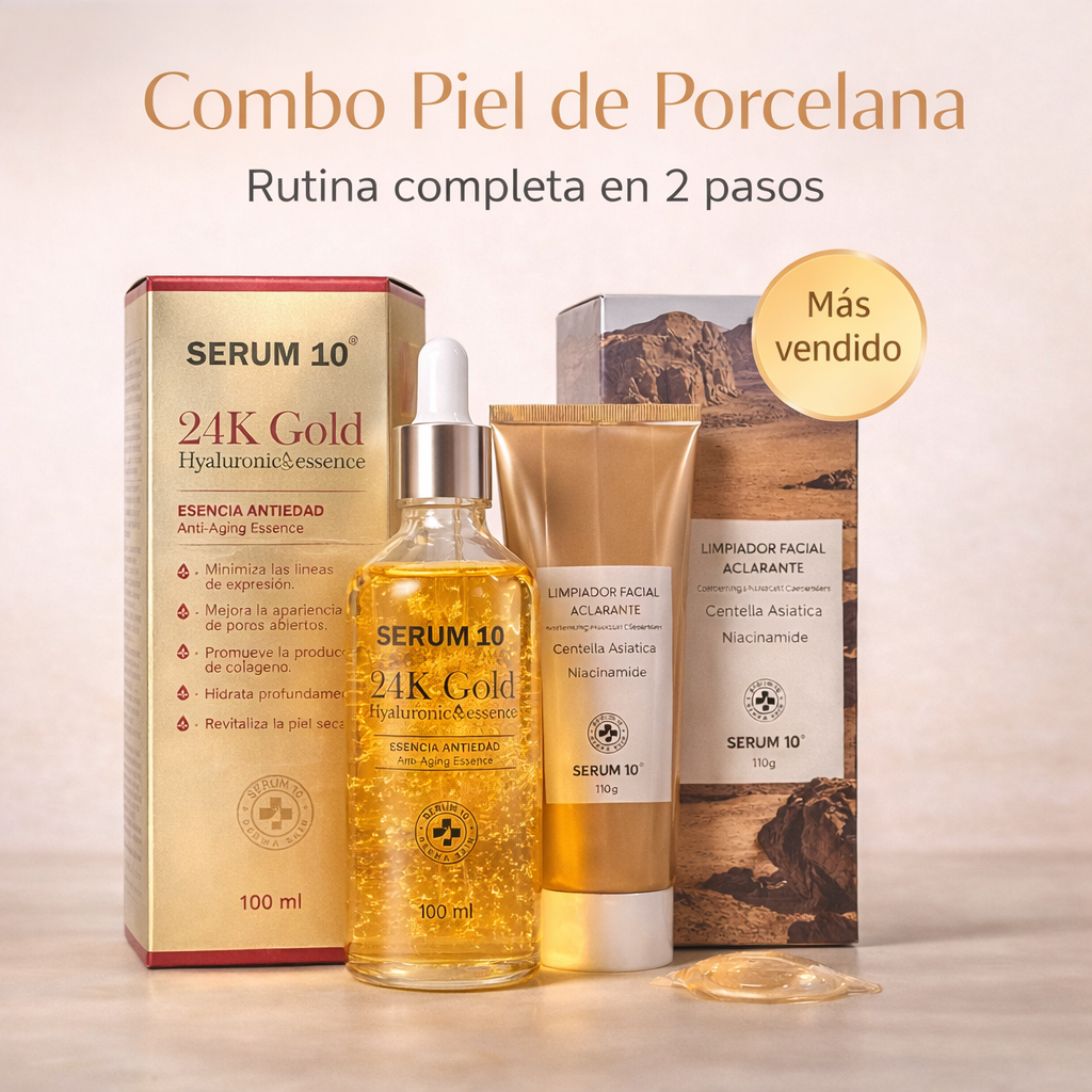 Combo Sérum 10 Limpiador Aclarante + Sérum 24K Gold