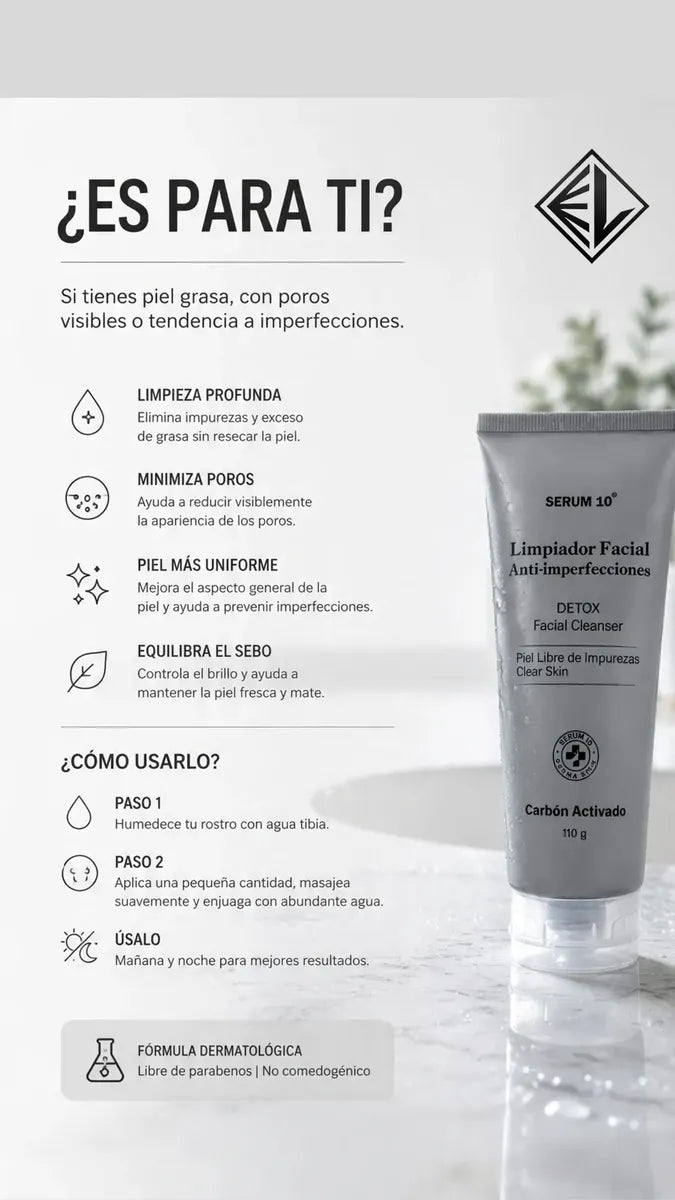 Serum 10® Limpiador Facial Detox
