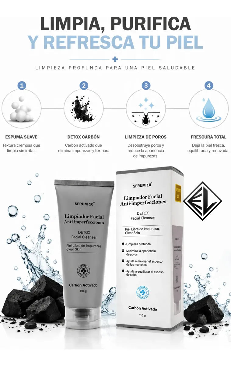 Serum 10® Limpiador Facial Detox