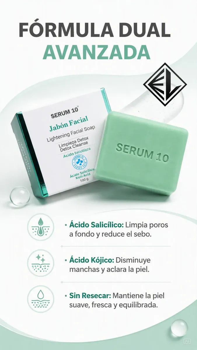 Serum 10® Jabón Facial Kojic Acid
