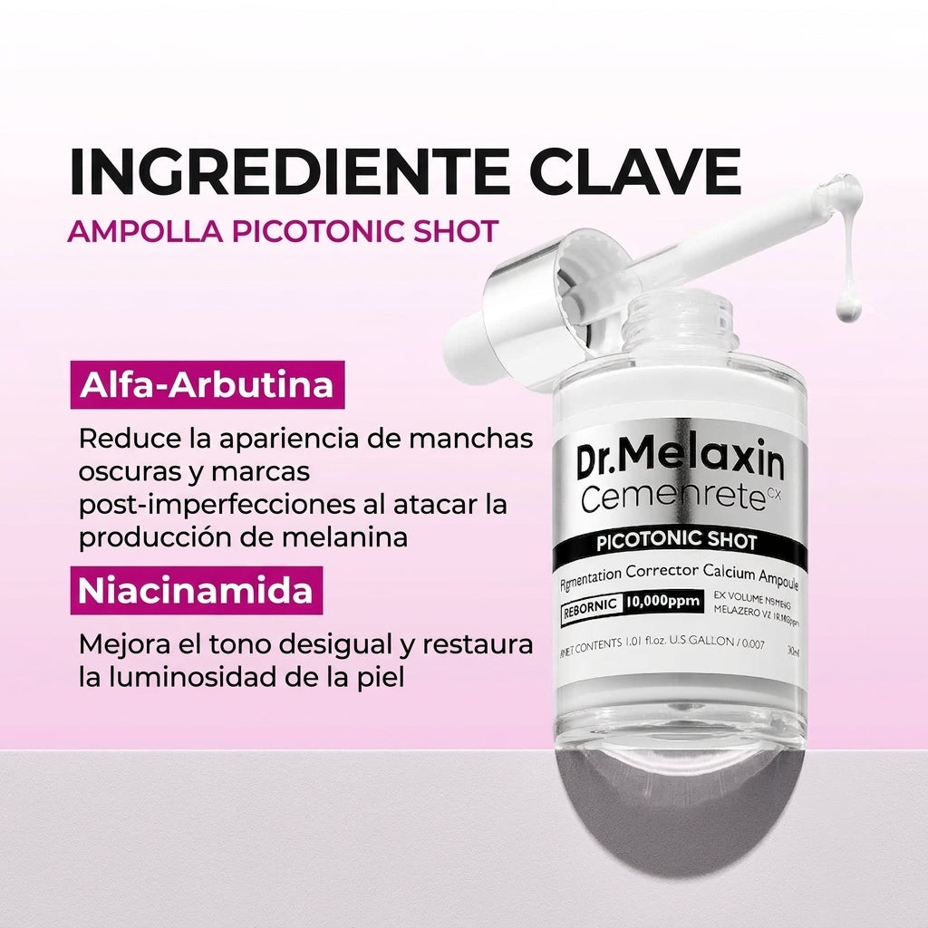 Kit Serums Dr Melaxin Cemenrete Cyano Pink y Cemenrete Picotonic Shot Pigmentation