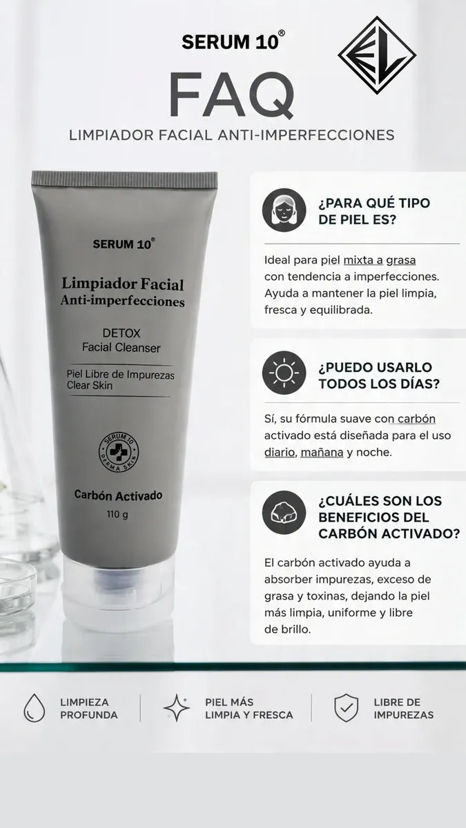 Serum 10® Limpiador Facial Detox
