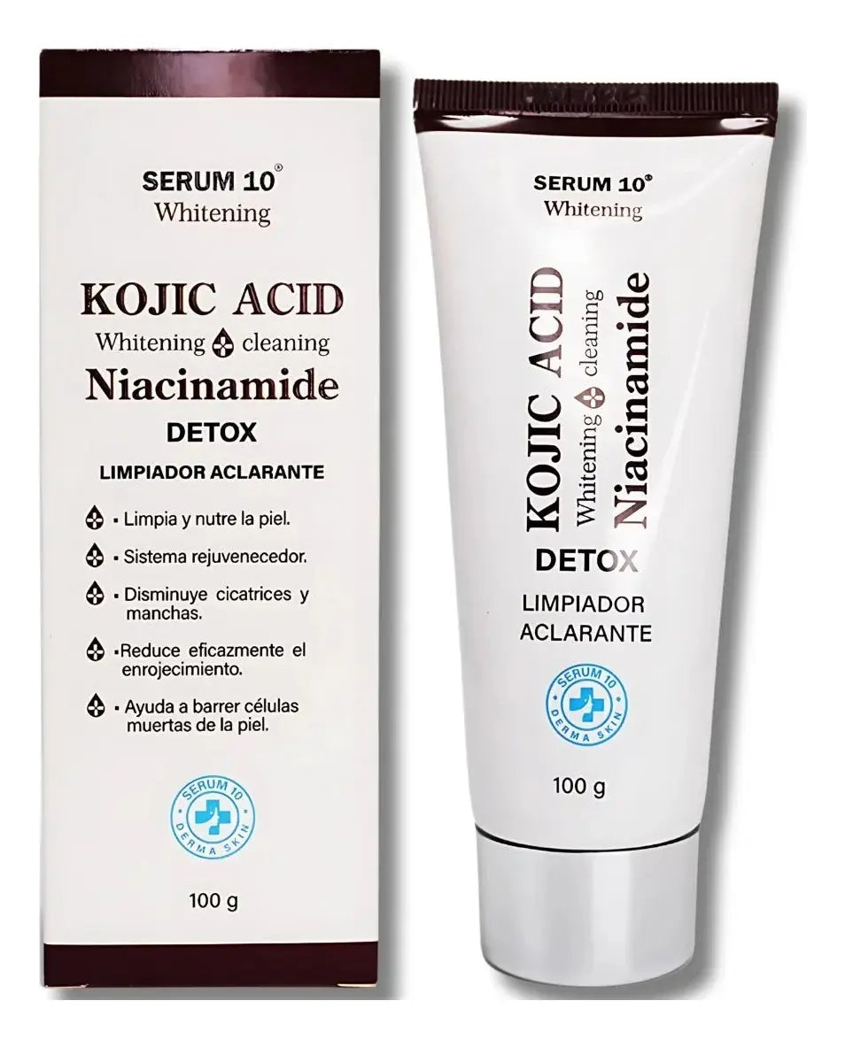 Combo Sérum 10 Limpiador Ácido Kójico+ Sérum Aclarante + Mask Niacinamida