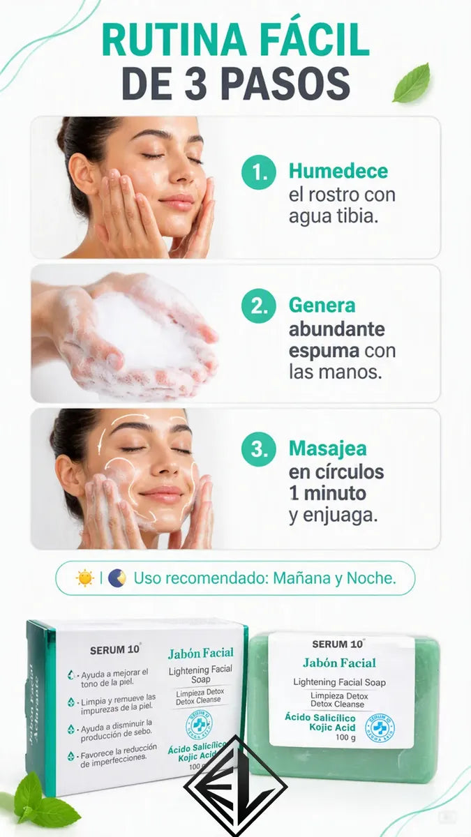 Serum 10® Jabón Facial Kojic Acid