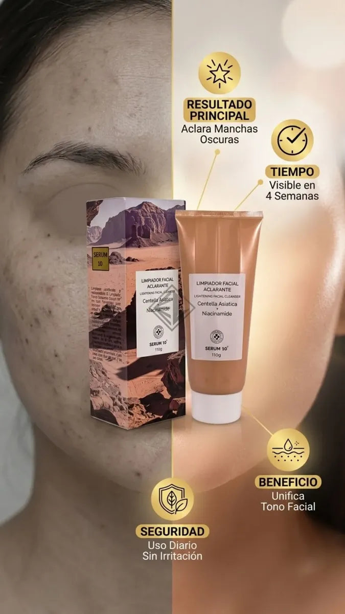 Combo Sérum 10 Limpiador Aclarante + Sérum 24K Gold
